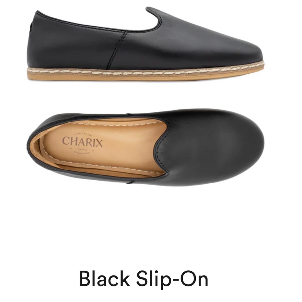 Charix Black Slip-On Loafers originally $195 new size 37/5